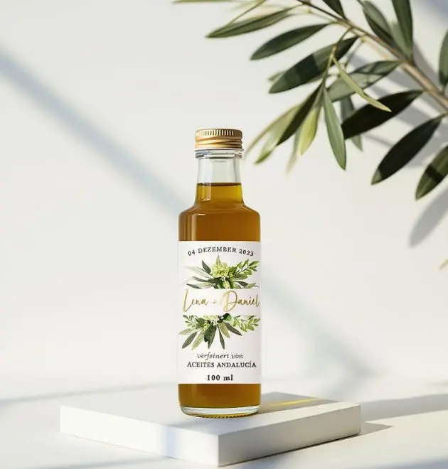 Flasche mit personalisiertem Etikett Aceites Andalucia photo 5
