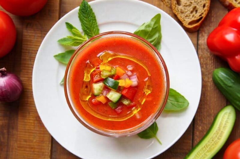 Rezept für Gazpacho Andaluz – Kalte spanische Gemüsesuppe